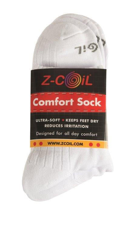 Z-CoiL® Comfort Socks - Ankle White - 3 Pack Z-CoiL Pain Relief Footwear