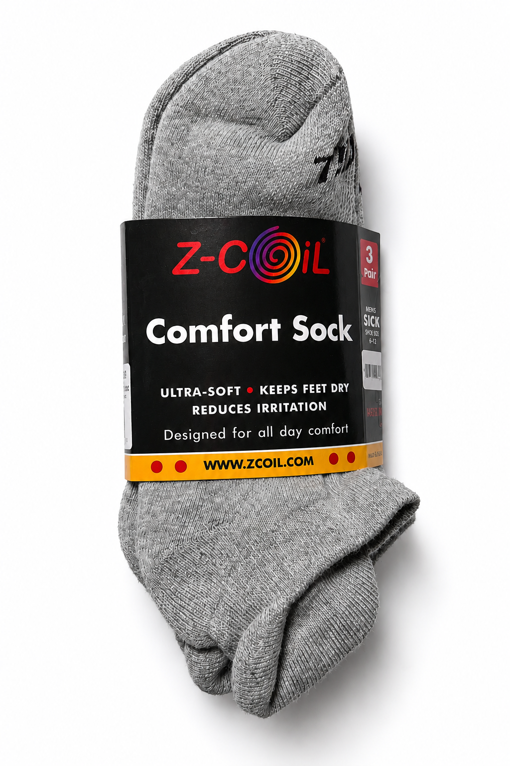 Low Cut Bamboo Socks — Grey, 3 Pack