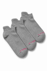 Low Cut Bamboo Socks — Grey, 3 Pack
