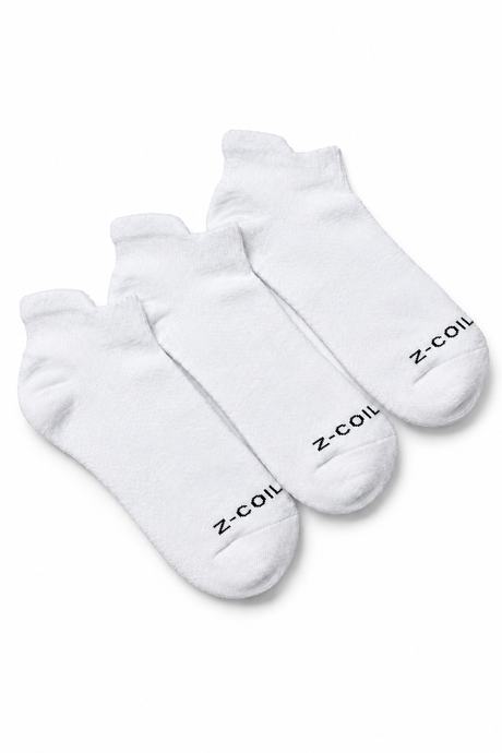 Low Cut Bamboo Socks — White, 3 Pack