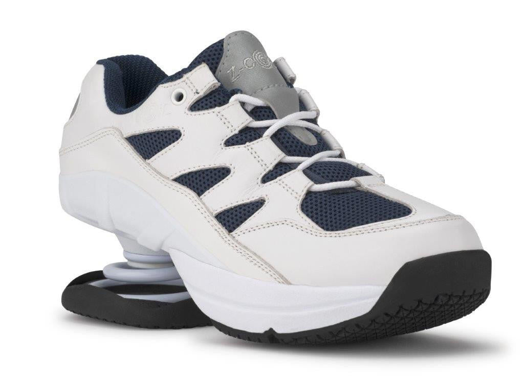 Heel Spring Loaded Shoes Walking Freedom Classic Navy White